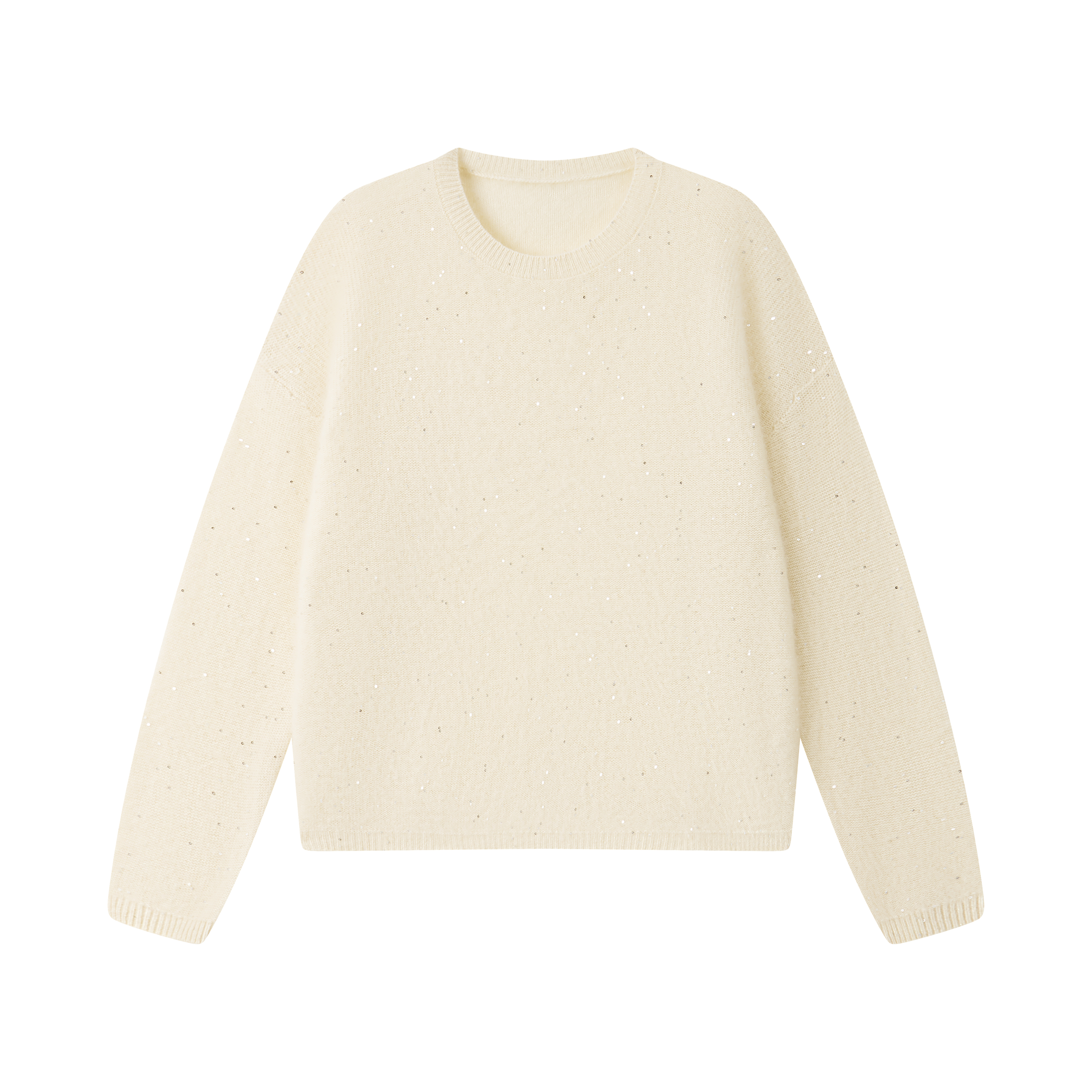 【坠落星河】白色羊绒羊毛毛衣上衣