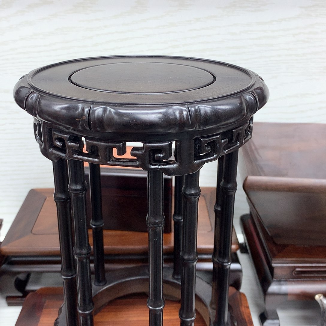 藤类紫光檀13.5圆竹节款