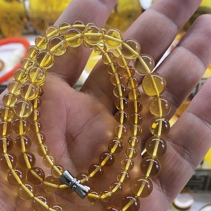 琥珀裸石未镶嵌塌链