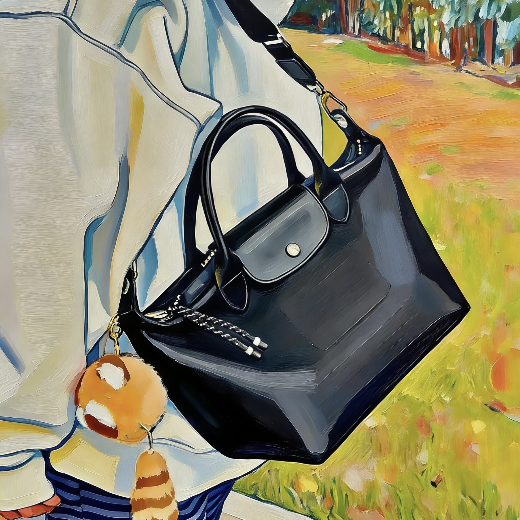 龙龙eng系手提单肩百搭迷你饺子包时尚潮流小众