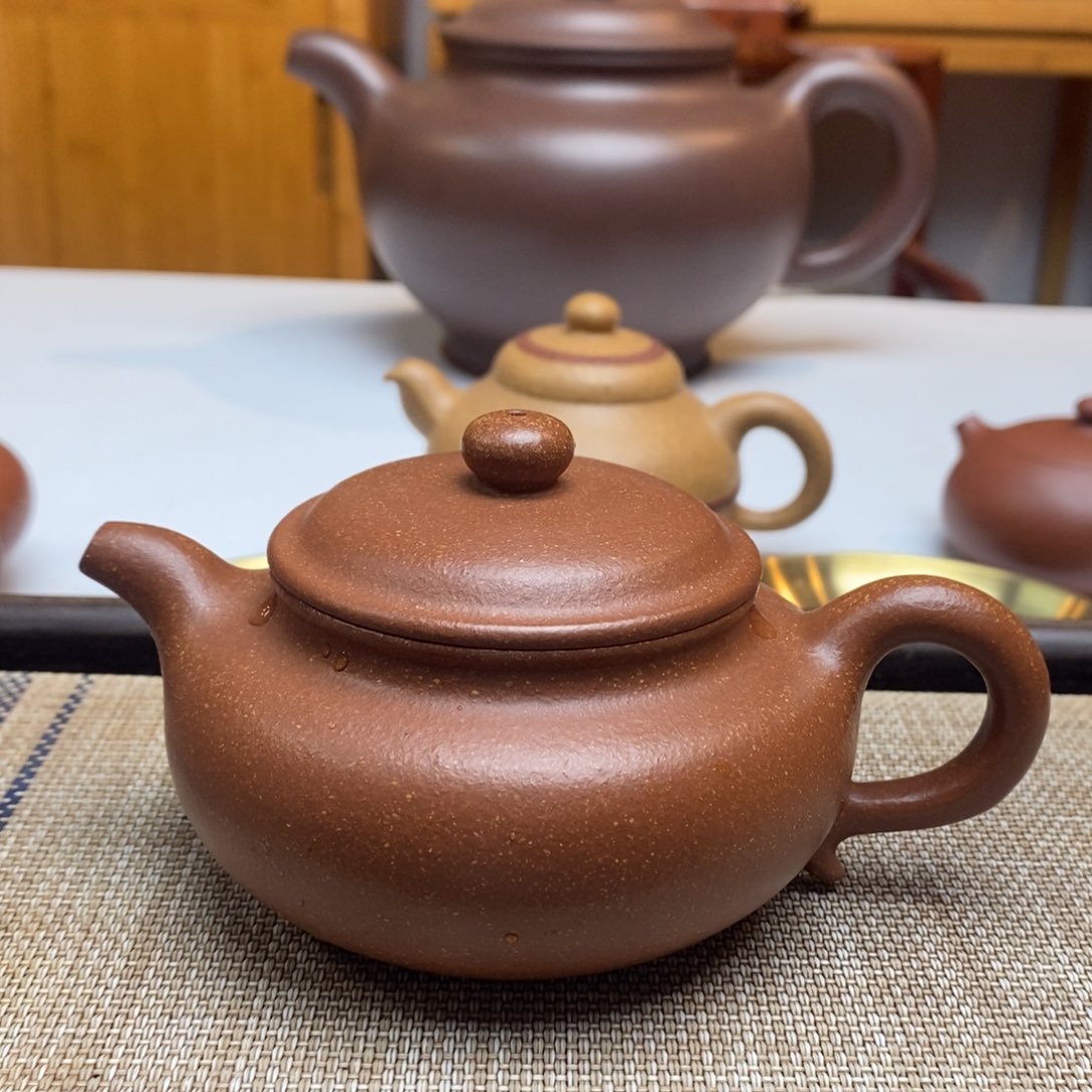 紫砂茶杯250毫升红降坡