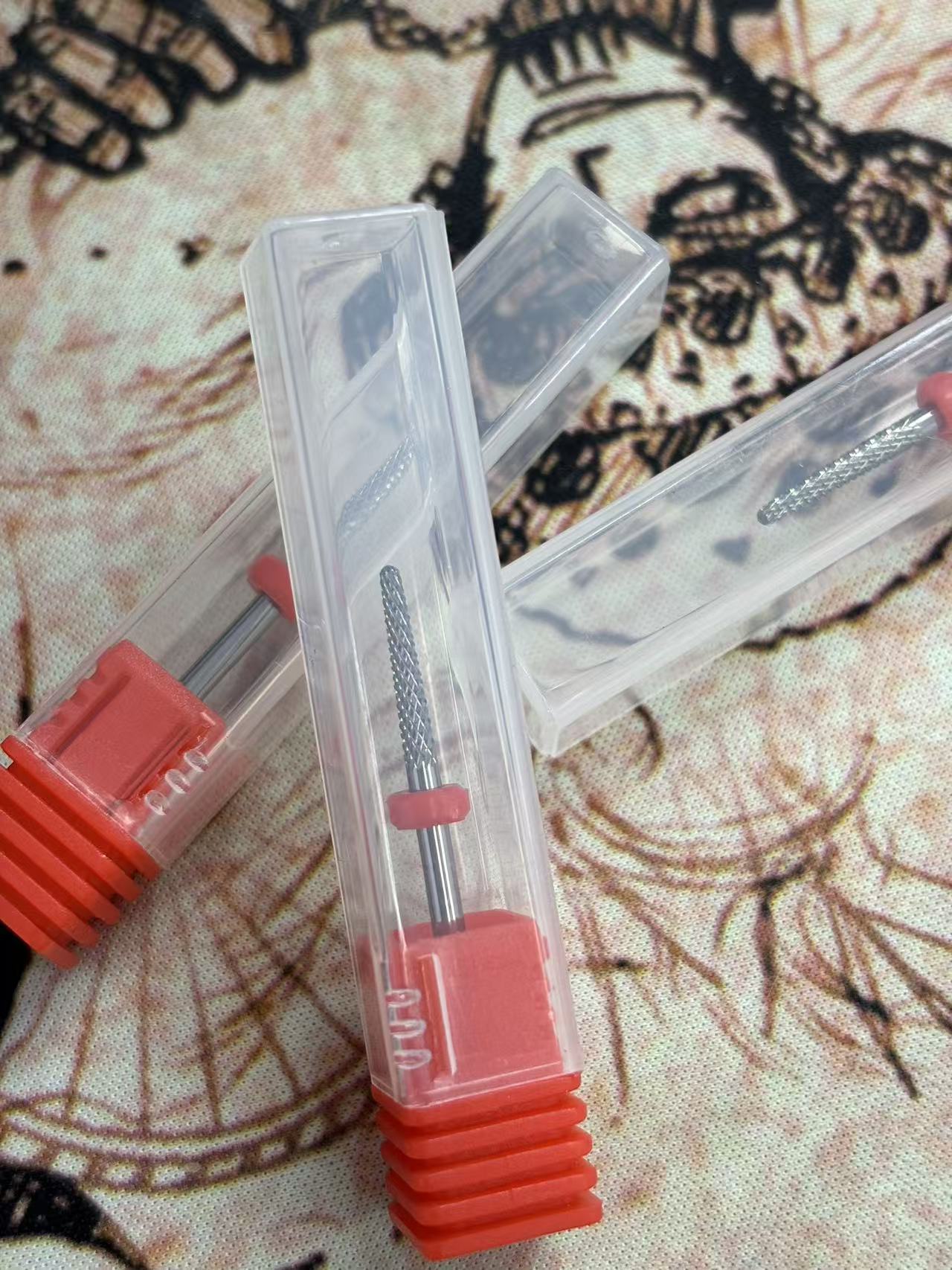 打磨头快速卸钻去死皮电动打磨机通用红标钨钢锥形平头打磨头福