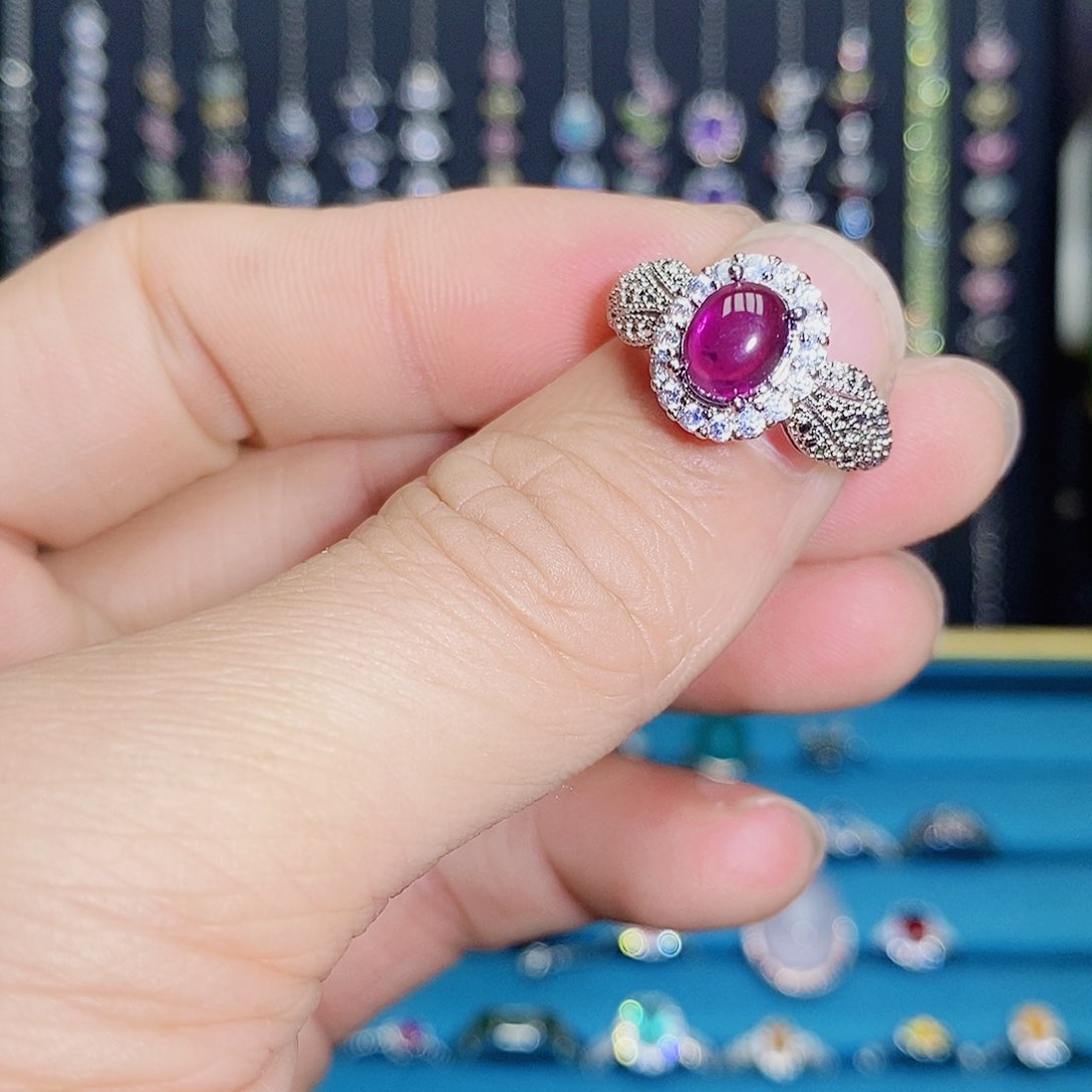 紫晶珠宝半成品银S925镶嵌