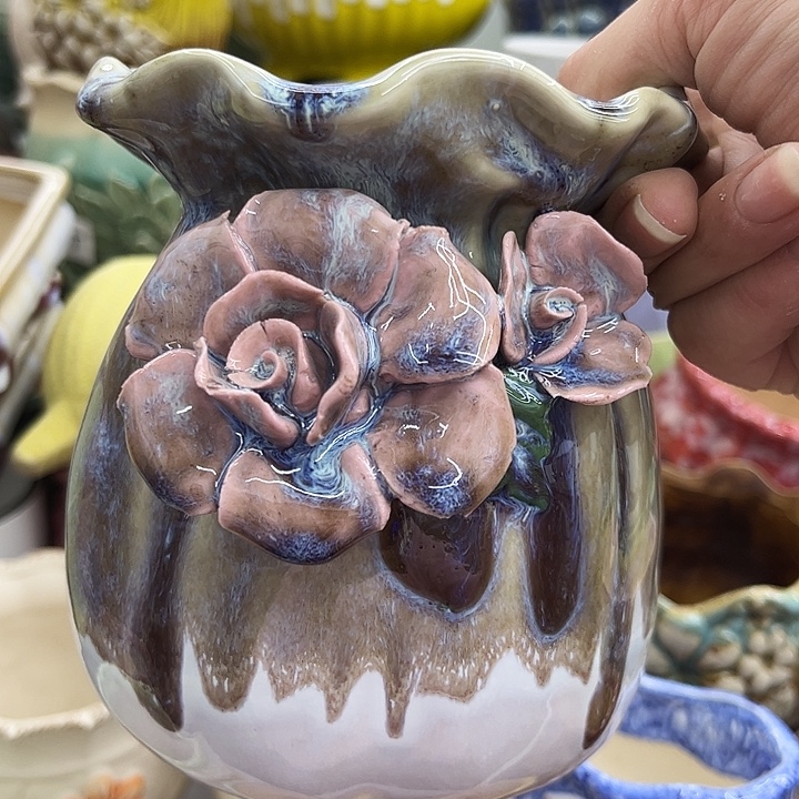 多肉绿植陶瓷花盆9.9包邮，有孔