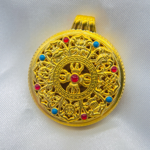 足金饰品/珐琅八宝罗盘/3.59/1B5A0431/q