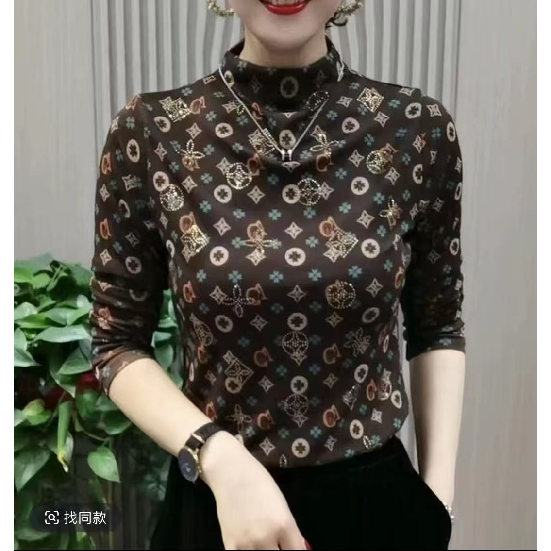 【青荷专属】新款烫砖轻奢时尚减龄洋气国风新中式小衫