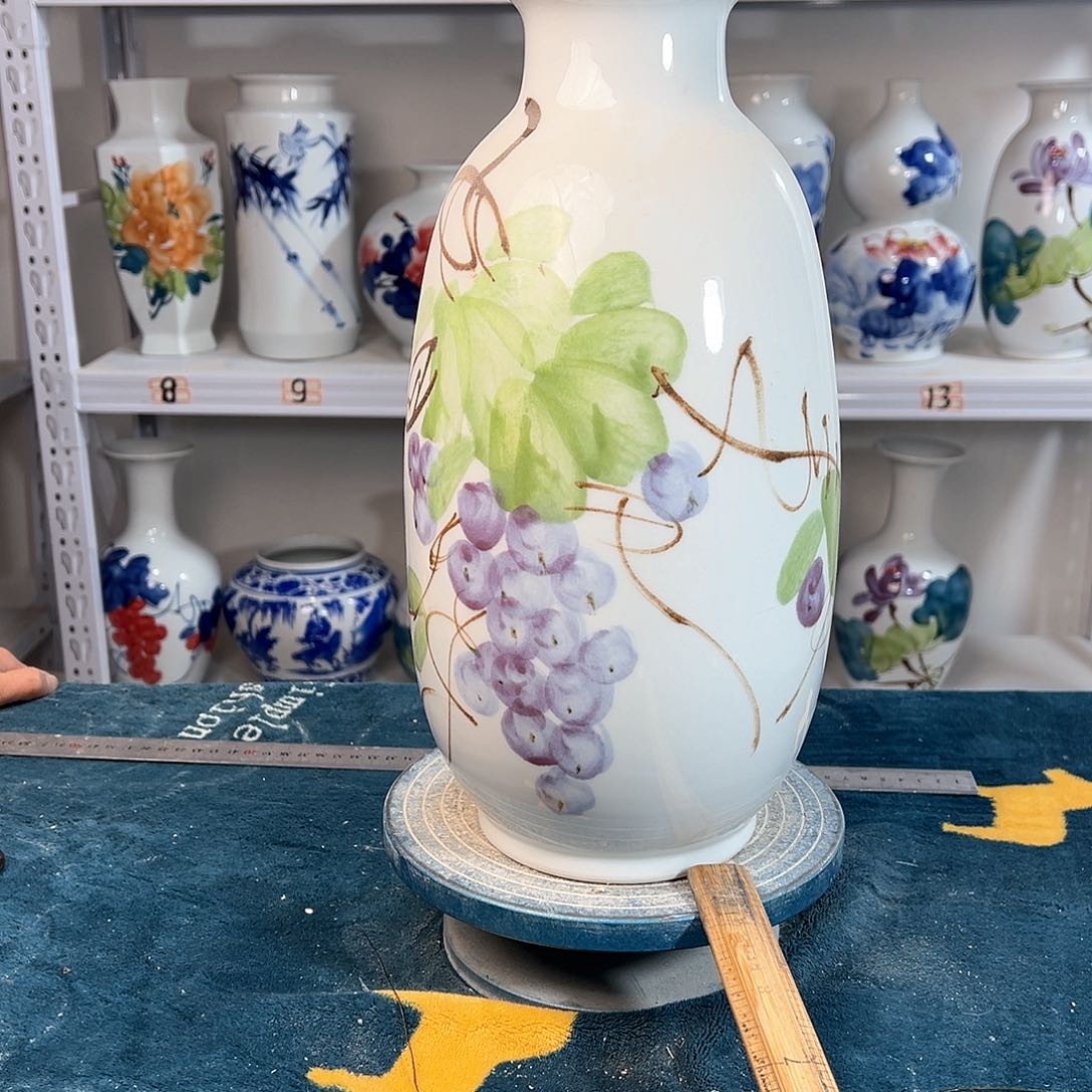 摆件景德镇陶瓷冬紫浦