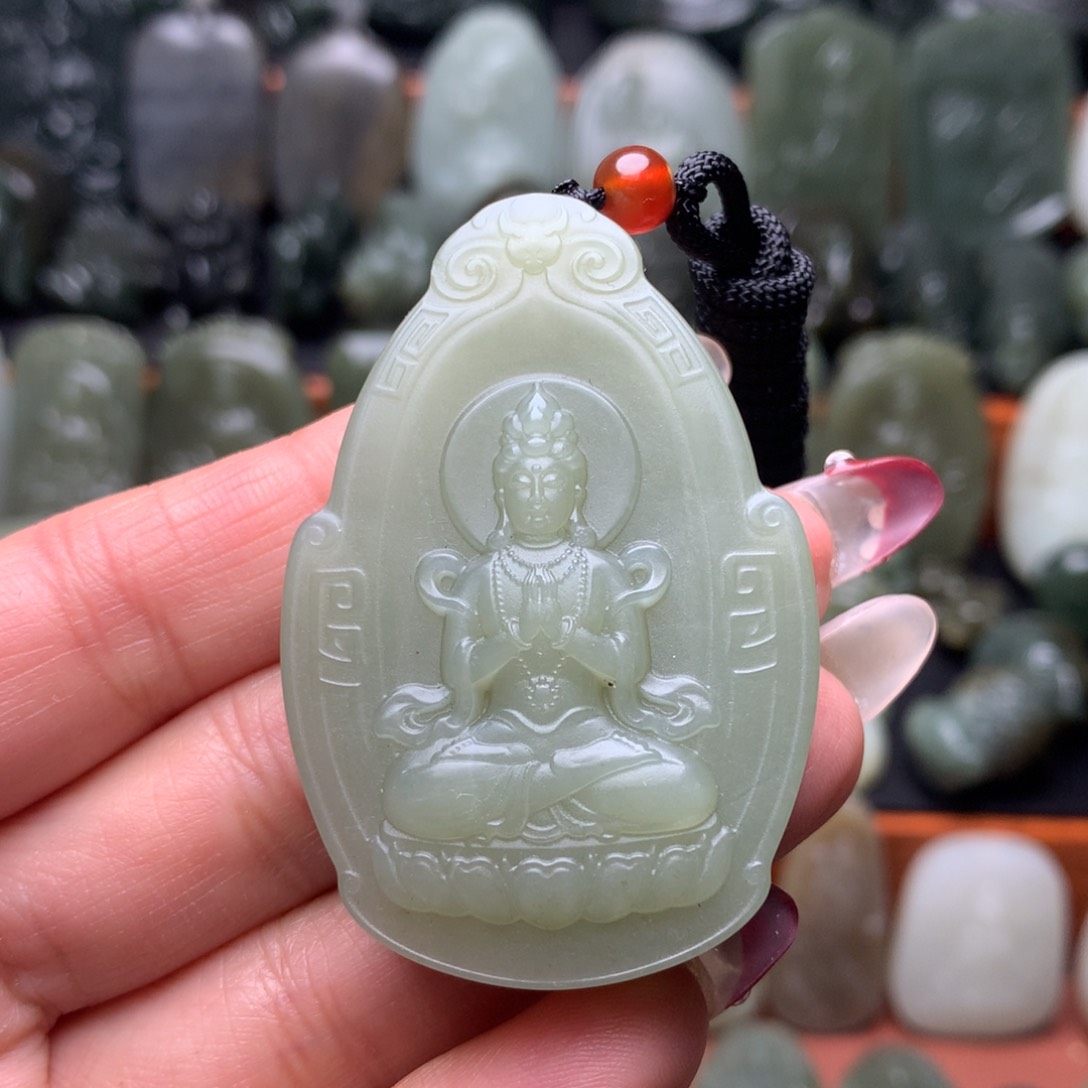 和田玉颈饰未镶嵌挂件23