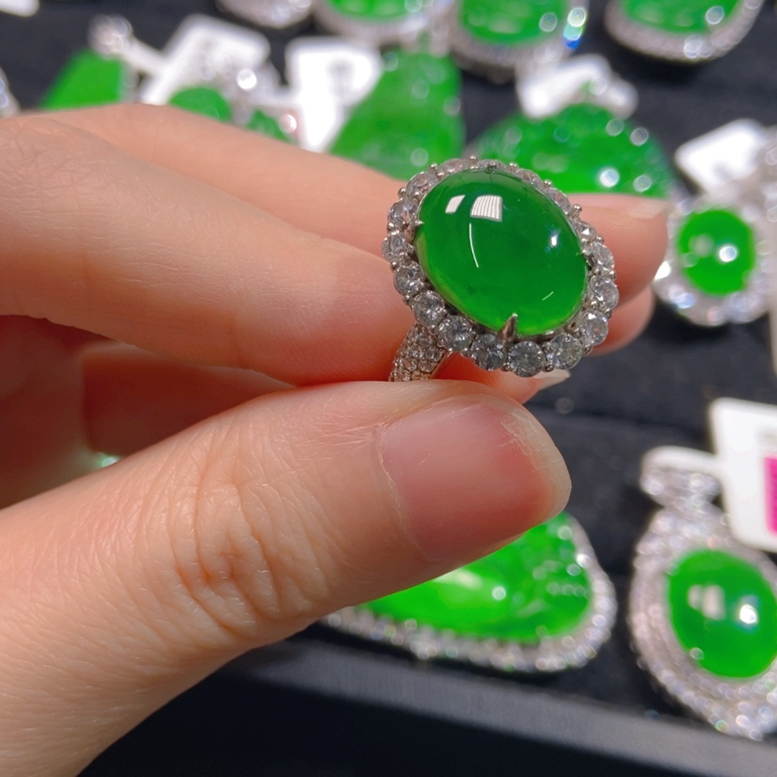 翡翠吊坠(不含链)银S925镶嵌