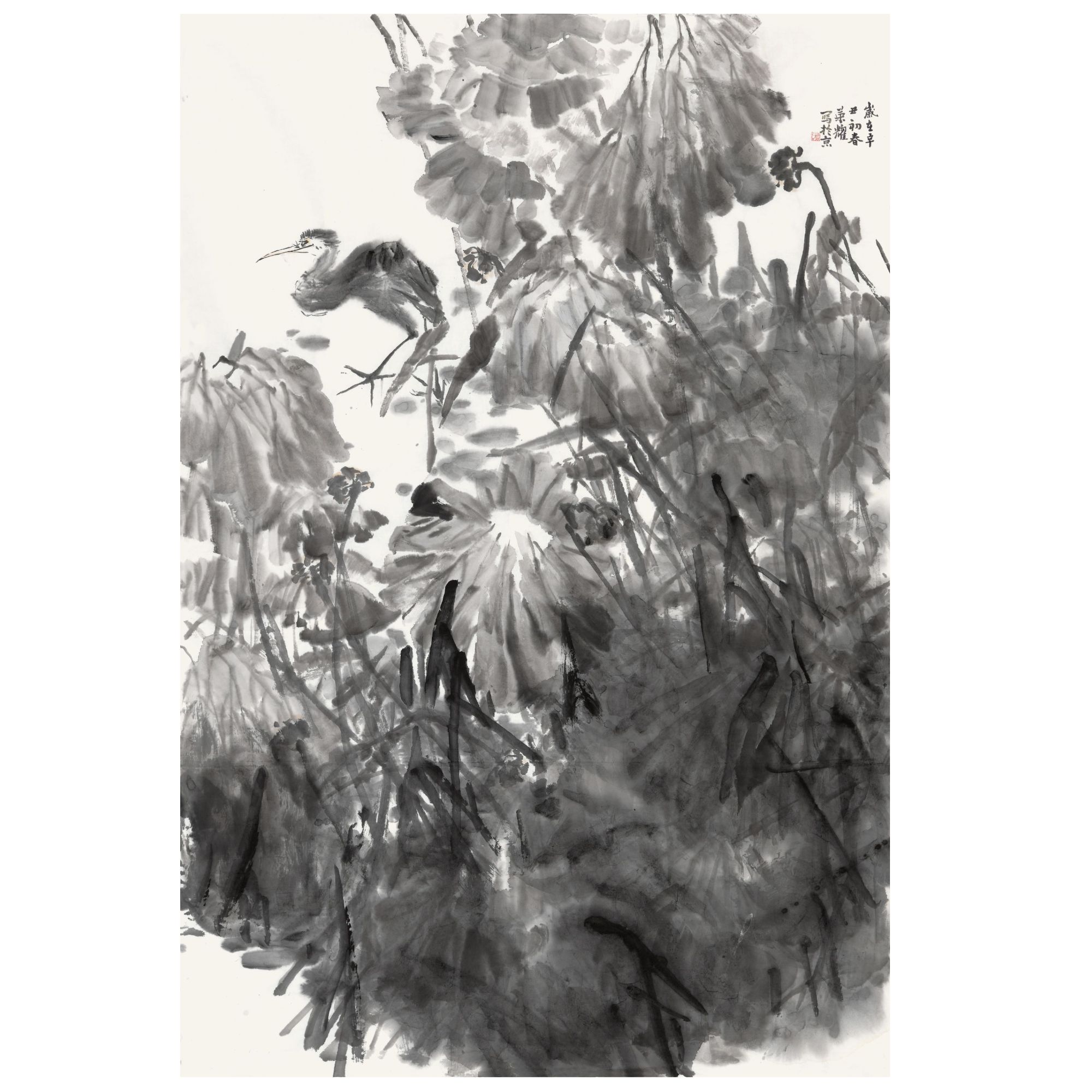 张文庚老师 国展作品 187cmx100cm 《盛夏图》