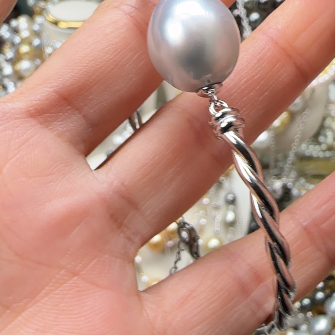 海水珍珠手绳银S925镶嵌