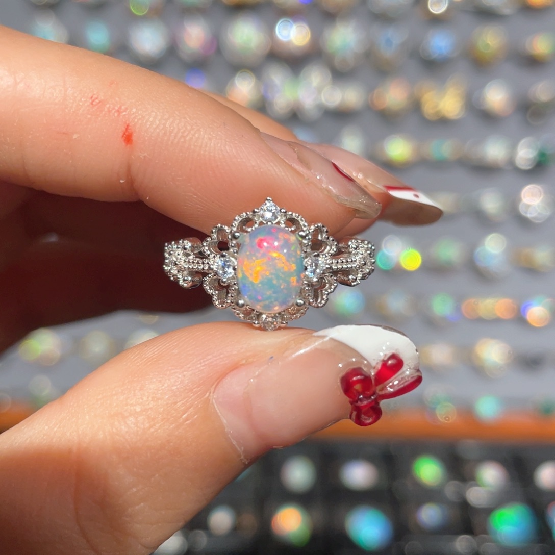 欧泊欧泊戒指—银S925镶嵌