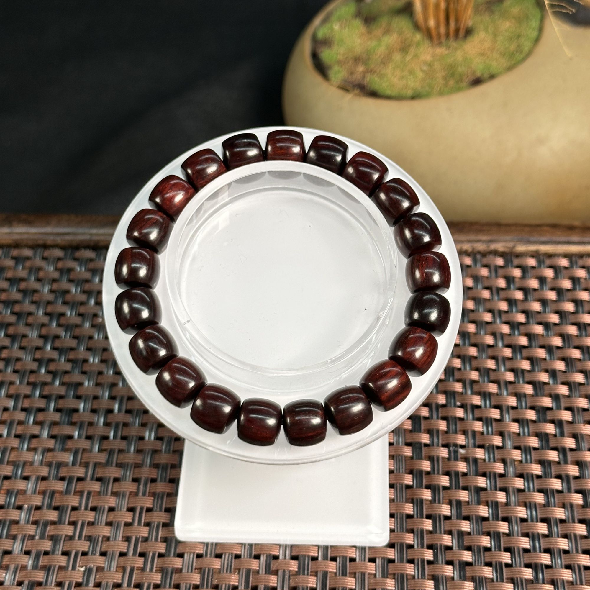 ZYCX-1469 印度小叶紫檀1.0鼓珠 约：10mm*21颗