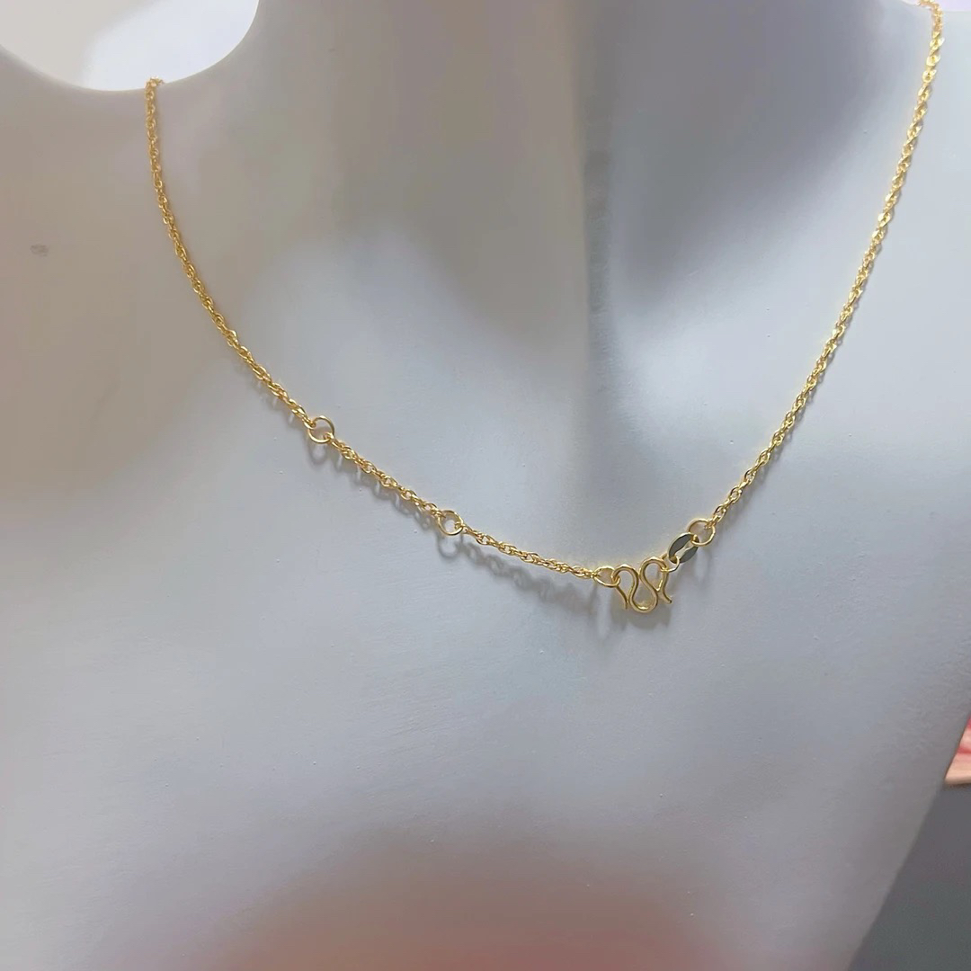 特价 足金999麻花链项链素链