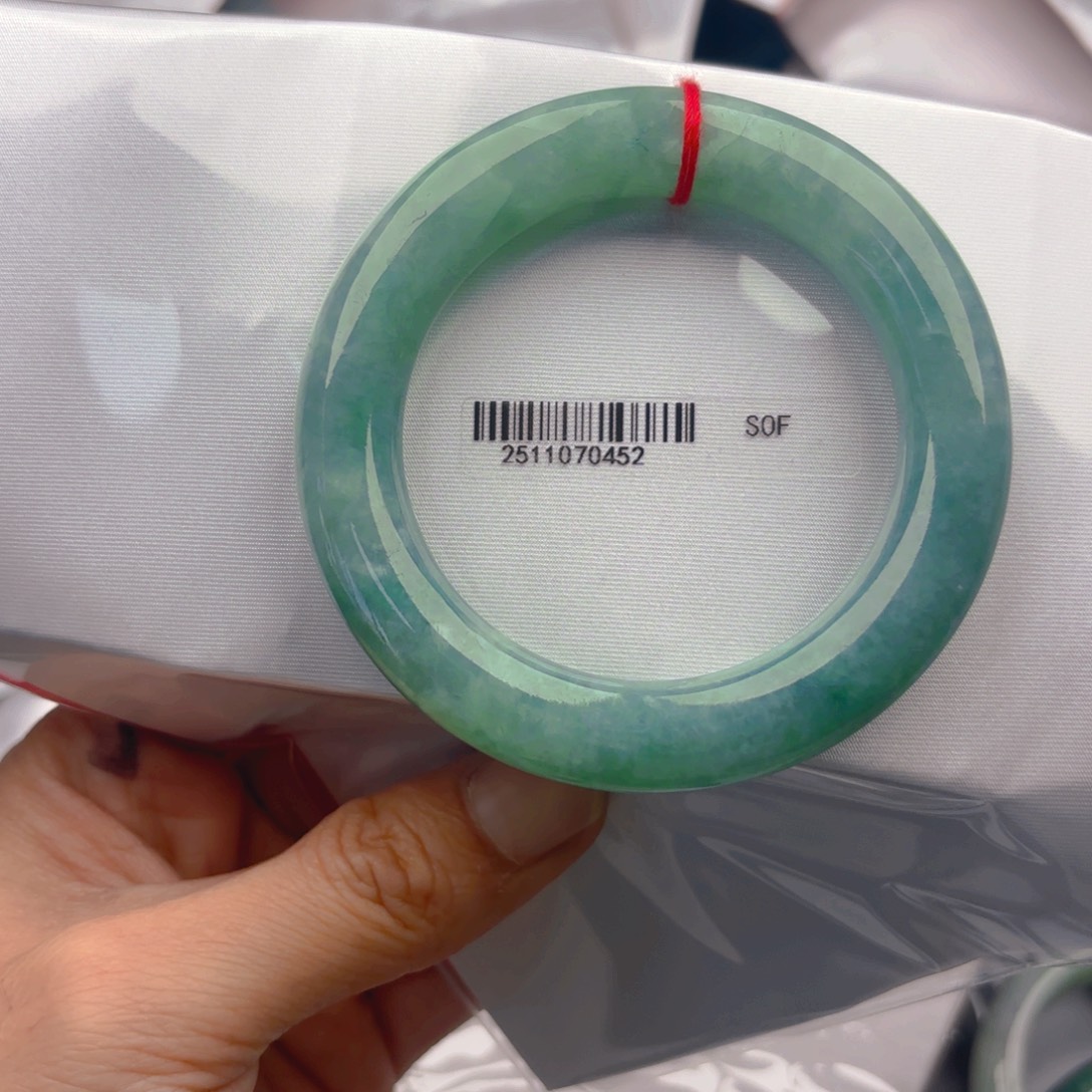 翡翠未镶嵌手镯5455. X8. 133