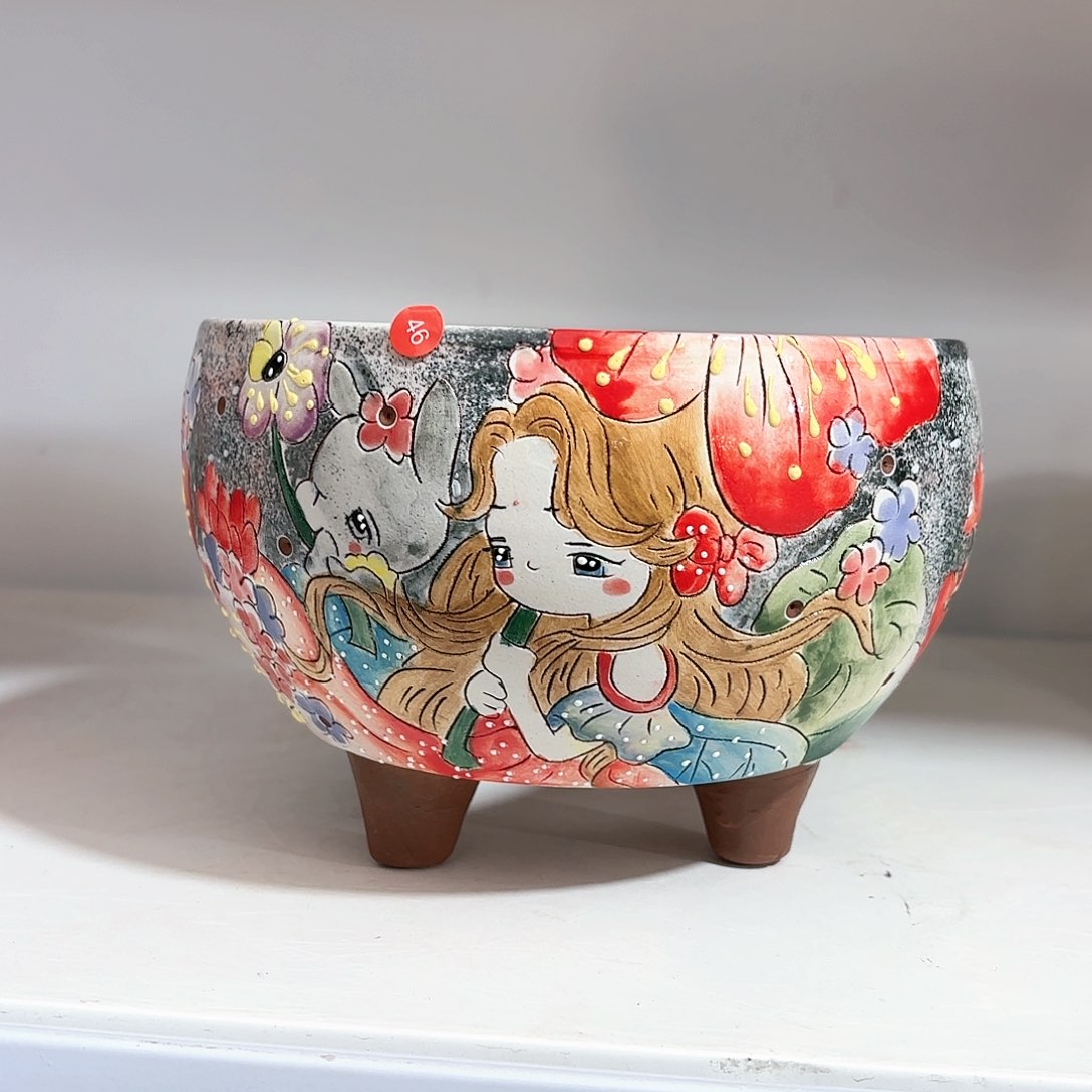 紫砂花盆手工花盆默认微瑕15/11