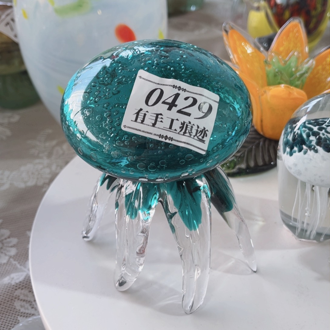 琉璃0429有手工痕迹 花瓶摆件