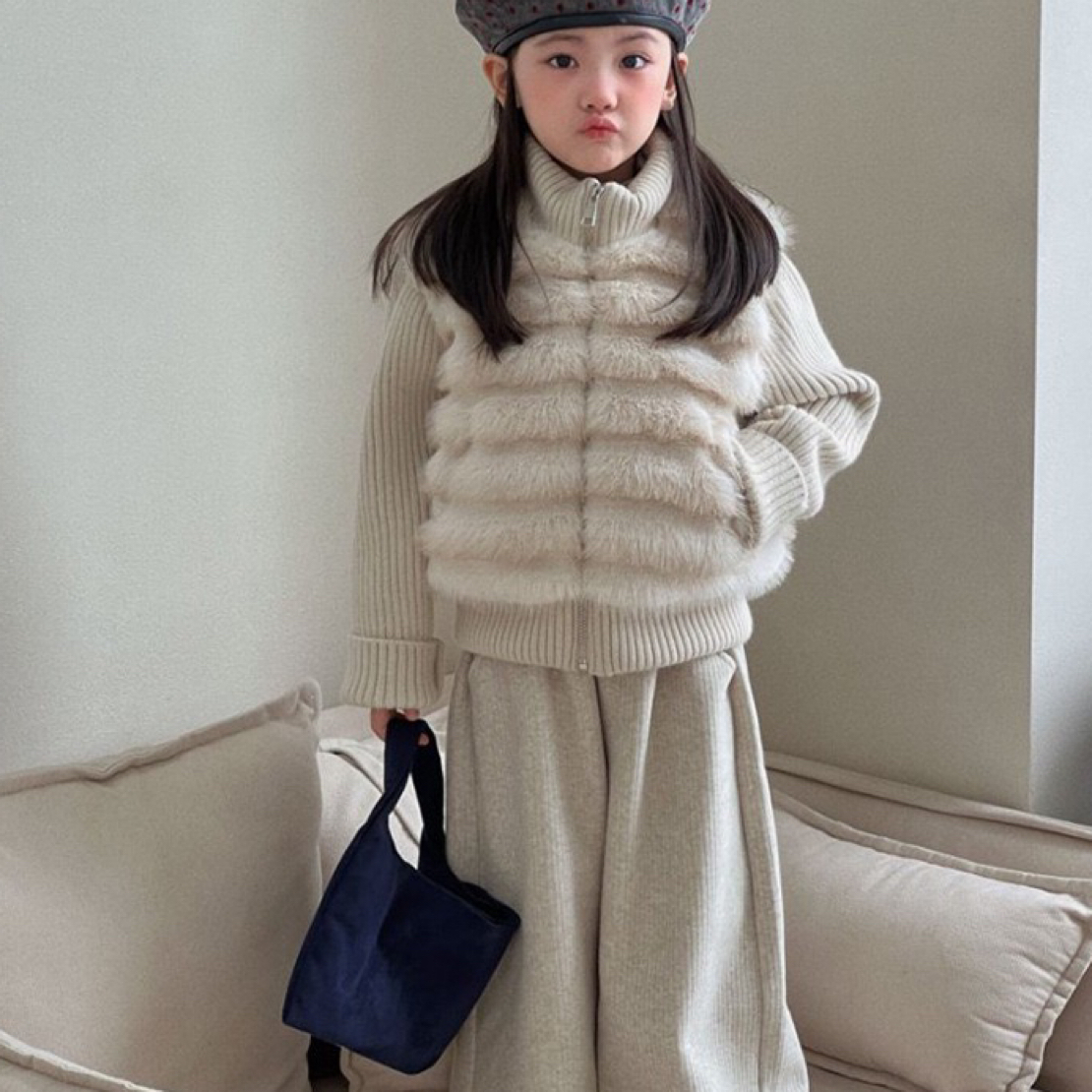 女童秋冬新款套装2025女宝宝洋气夹棉外套加绒休闲裤两件套
