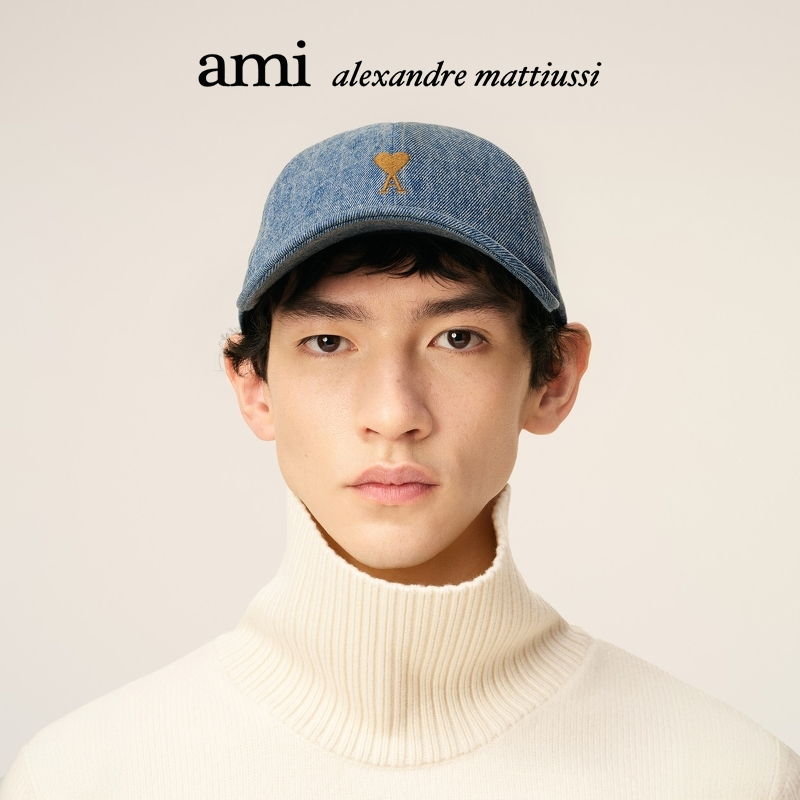 【琥珀流光】AMIPARIS ADC做旧靛蓝牛仔棒球帽UCP264.DE0046