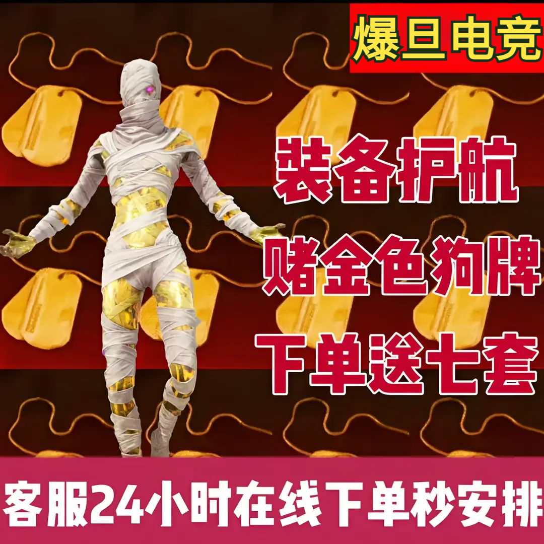 和平精英地铁护航装备地铁币9100w苏尔难弗拉迪尾刺黄金色狗牌