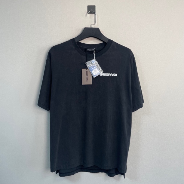 未使用 Balenciaga/巴黎世家 字母反转刺绣短袖/2码/带吊/价5700