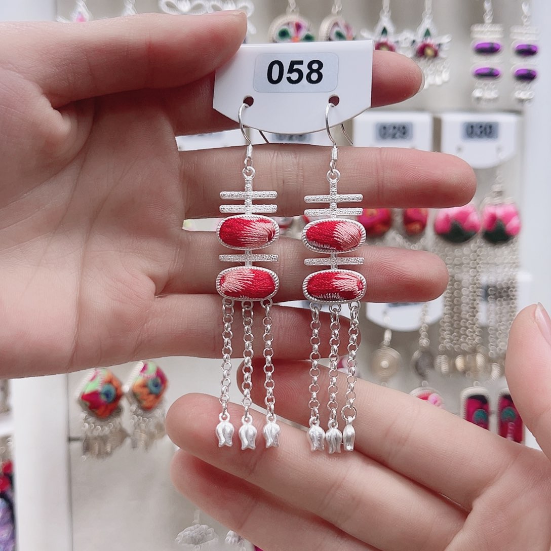 核桃手串/手链苗绣耳环