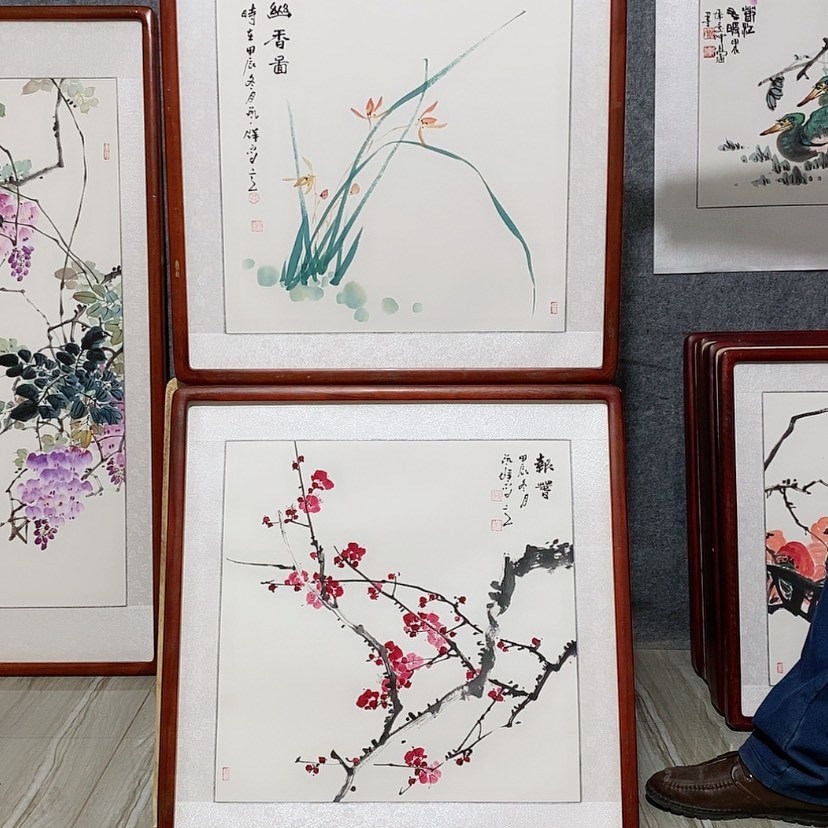 【闪购商品】国画书画作品带框65×65厘米
