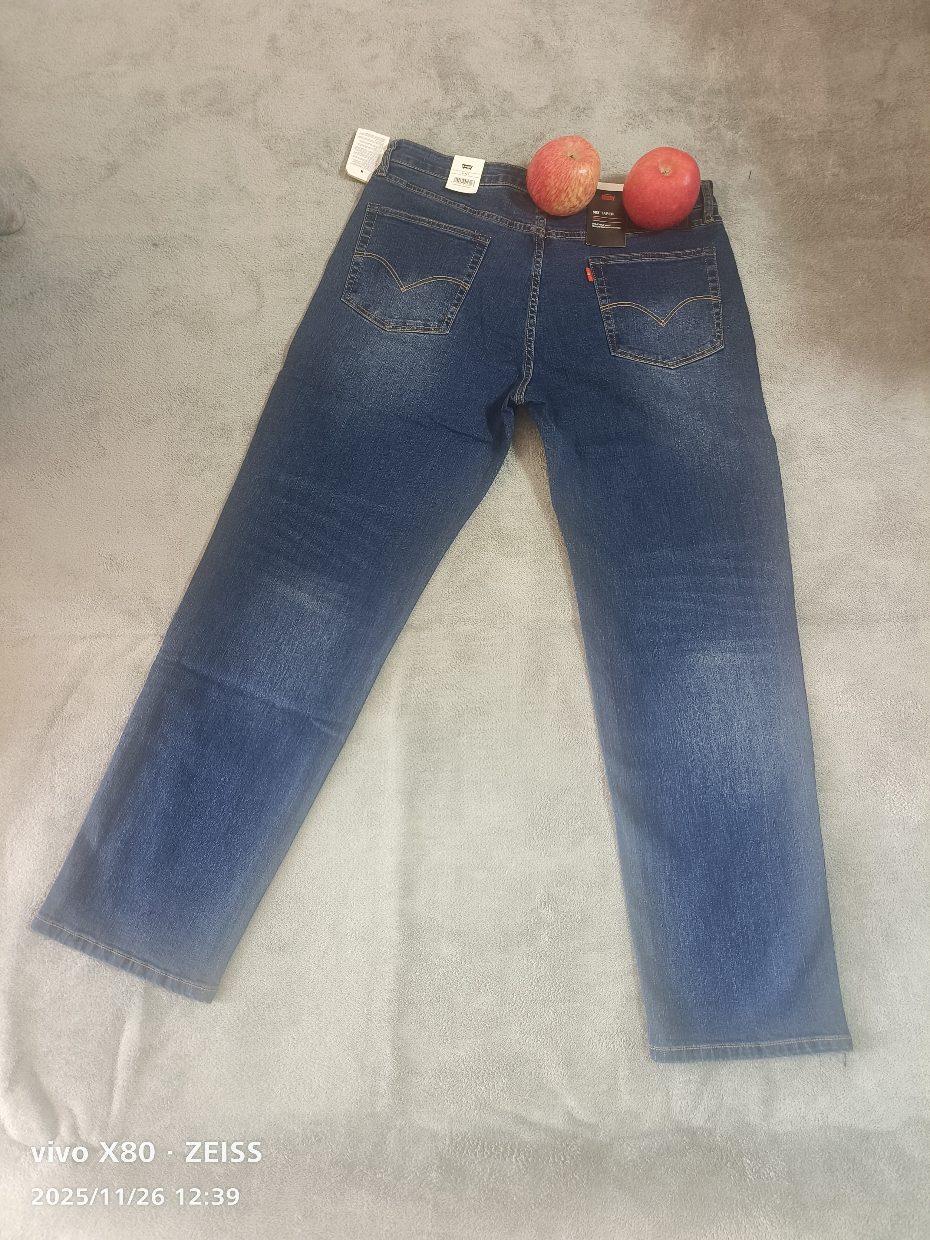无弹直筒修身精工水洗蓝色牛仔裤四季款［下单备注单号］