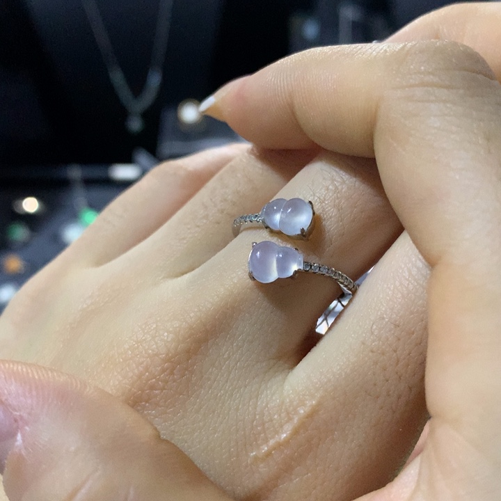 翡翠银S925镶嵌戒指