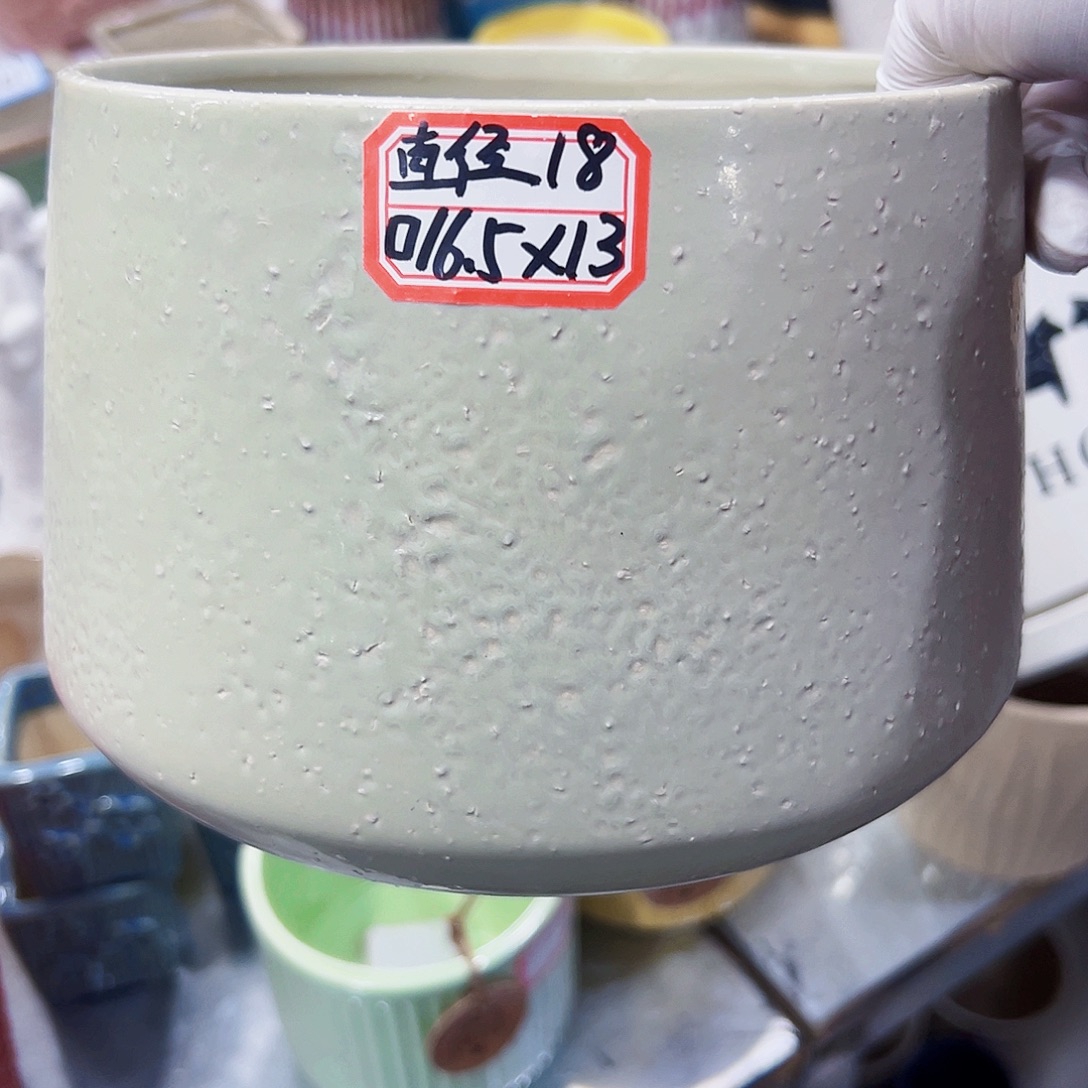 有孔，外贸尾单陶瓷花盆凑单10米包邮