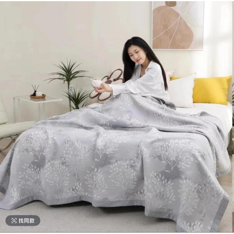 【盖毯】意式奢华冰麻软棉毯  240*250cm  丛林密语