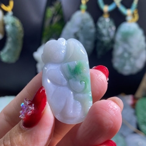 【闪购商品】颈饰未镶嵌翡翠猴子