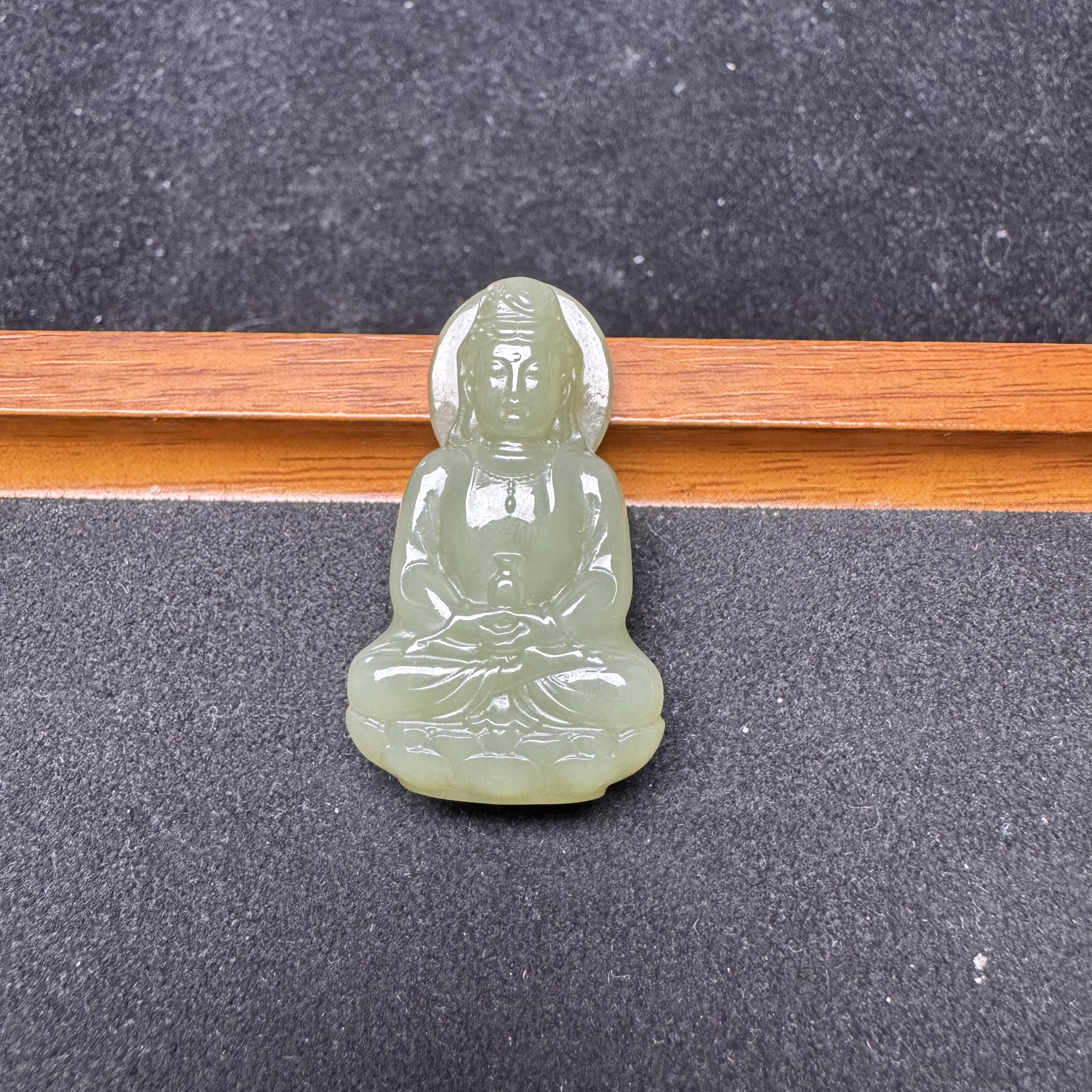 翡悦甄选 天然和田玉净瓶观音26*45* FY-G01