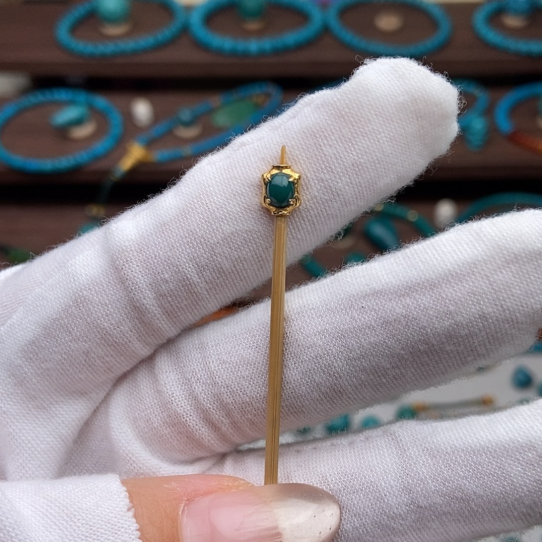 绿松石18K金镶嵌绿松石配饰h