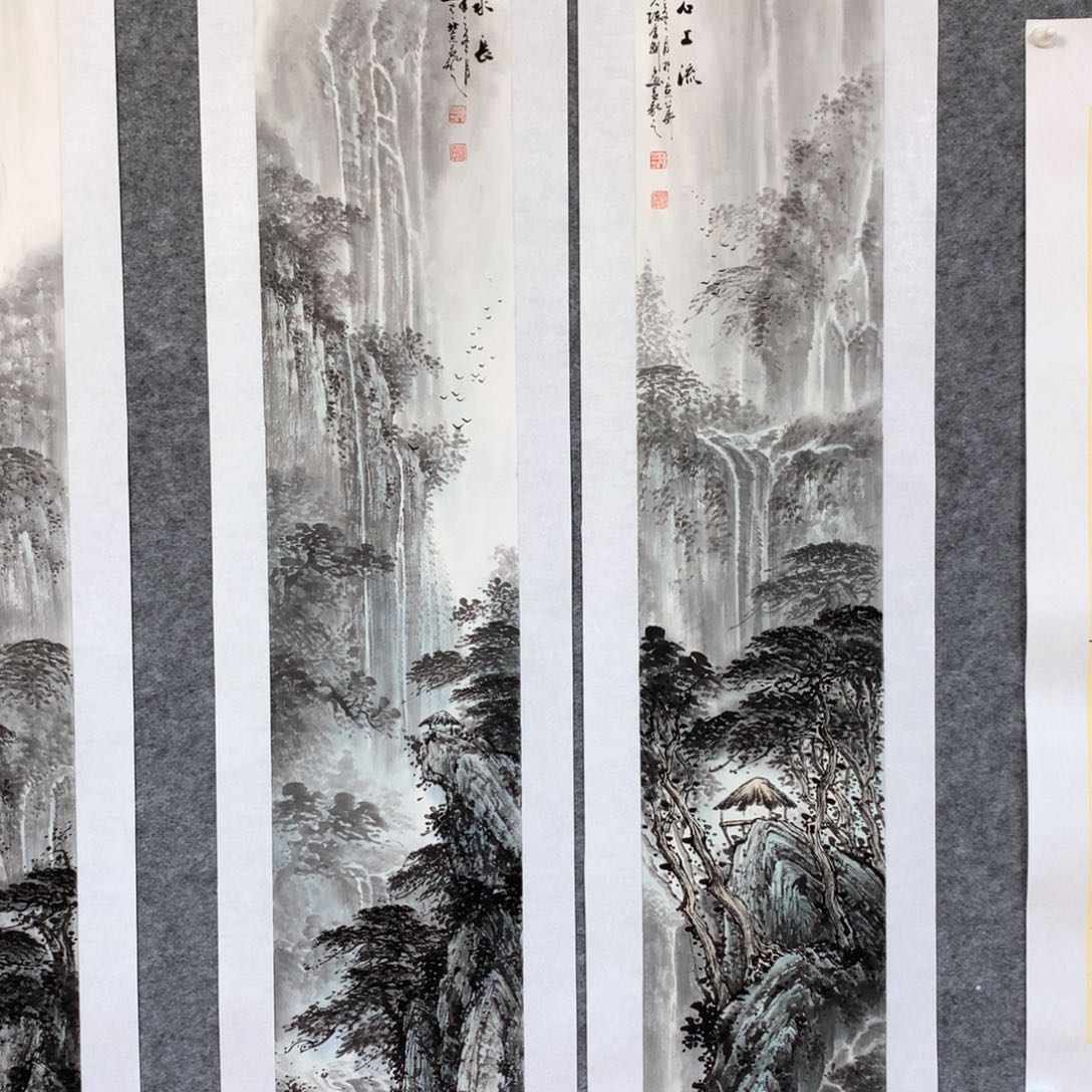 国画山水作品写意