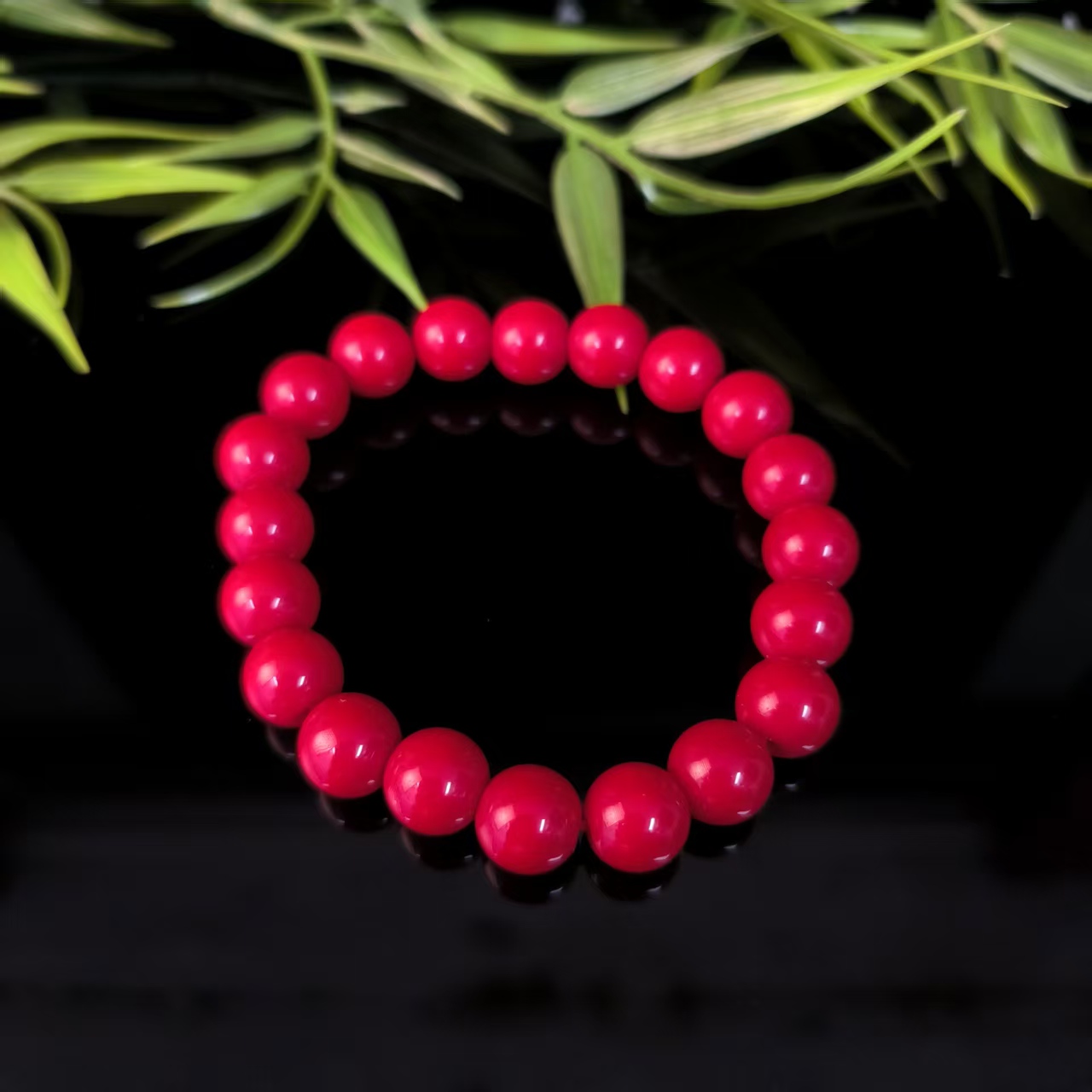 50号10mm红色圆珠手串