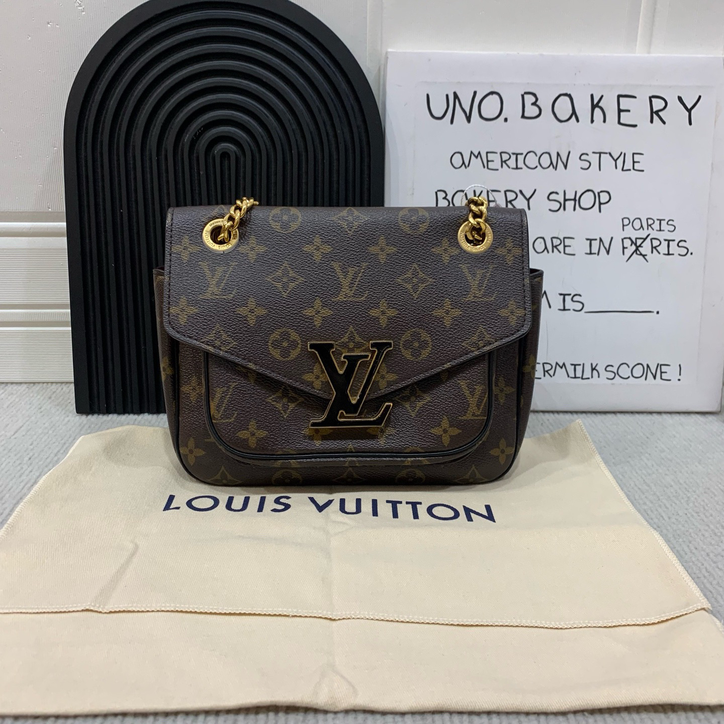 95新 LouisVuitton/路易威登 老花passy新款邮差包