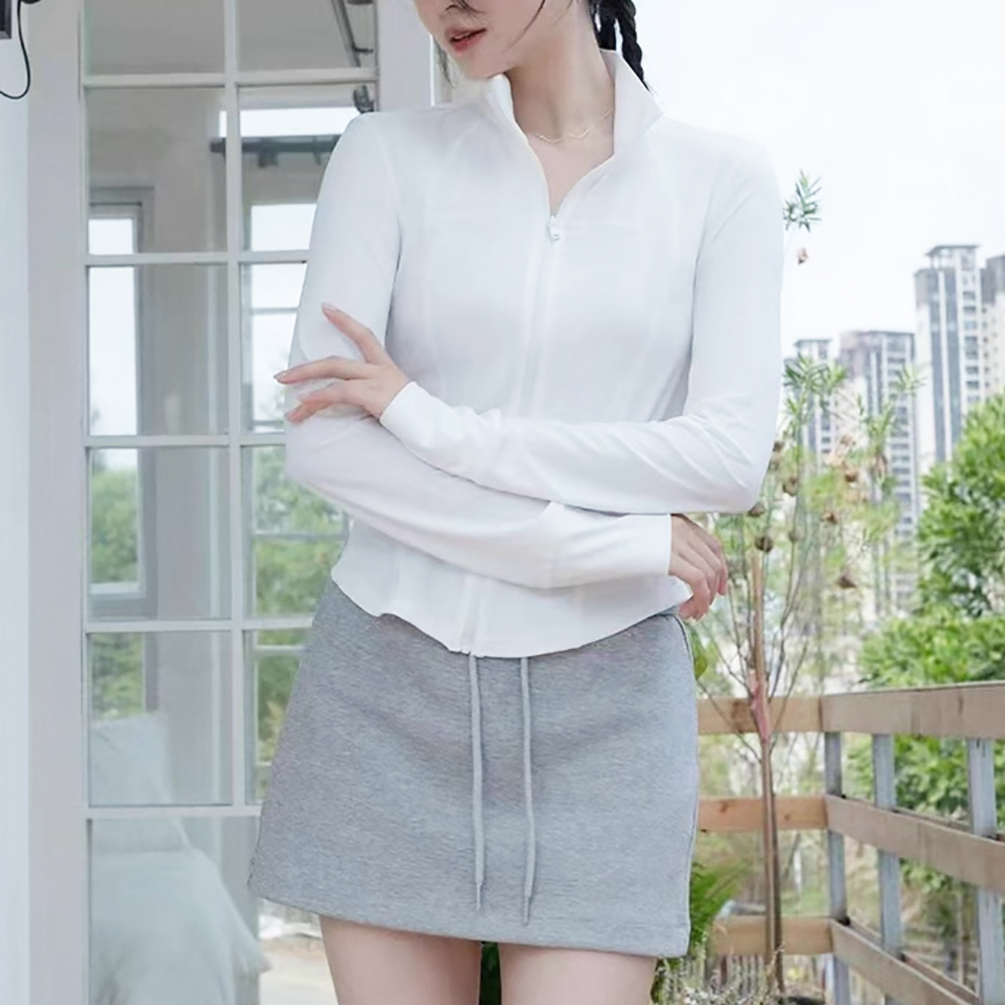 冰爽不闷热！贴身亲柔舒适防晒夏日户外立领冰感防晒衣F593