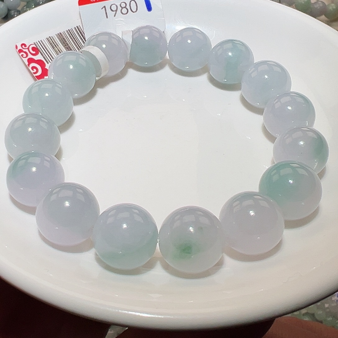 翡翠手链未镶嵌天然翡翠