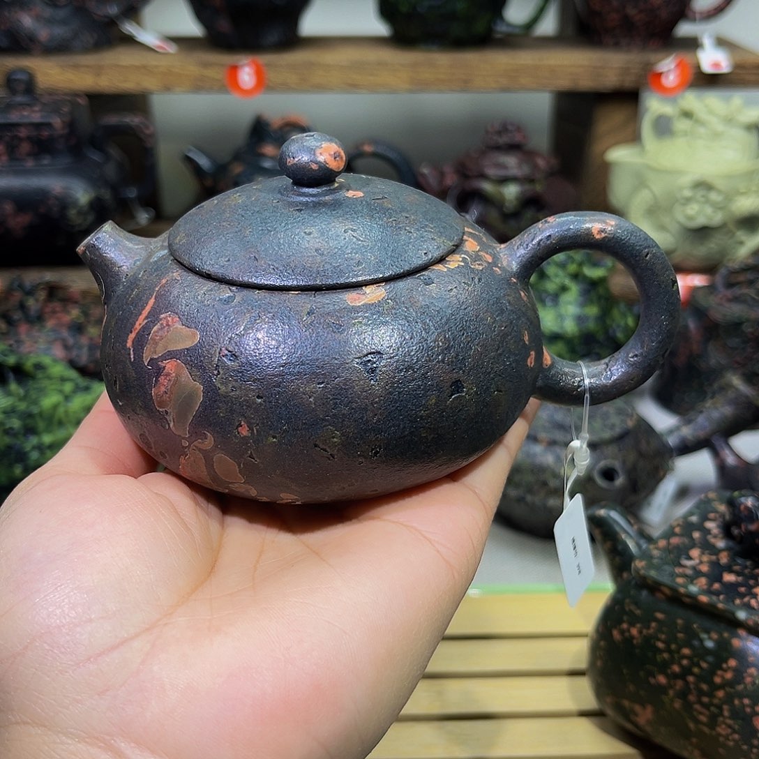 梅花石安山玉扁西施壶200cc