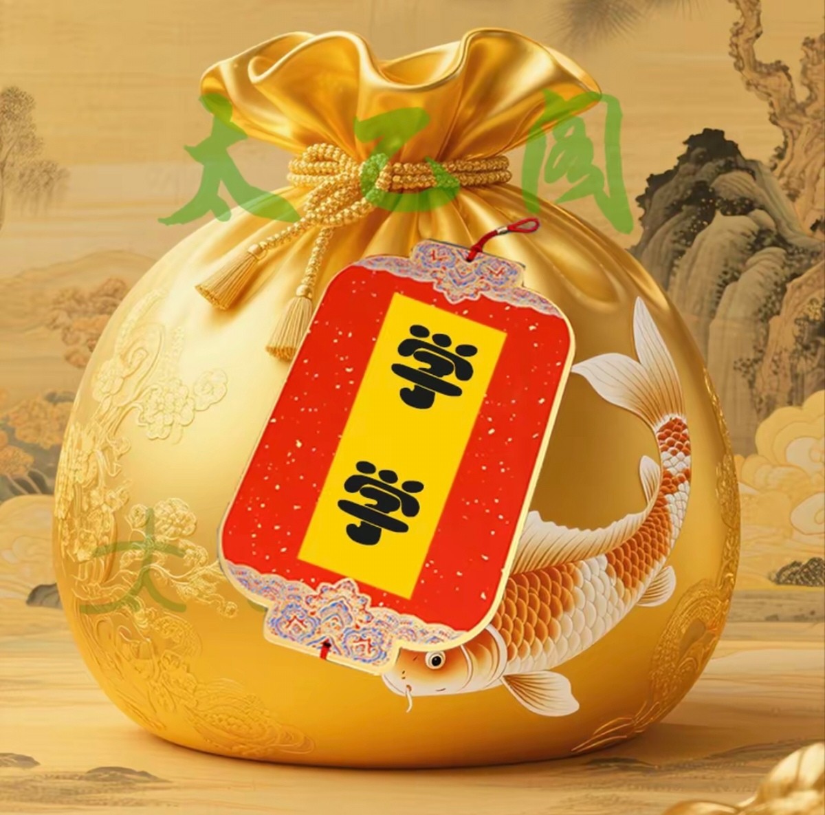 A4号  学业文昌  手绘卡生肖福袋挂件精美饰品