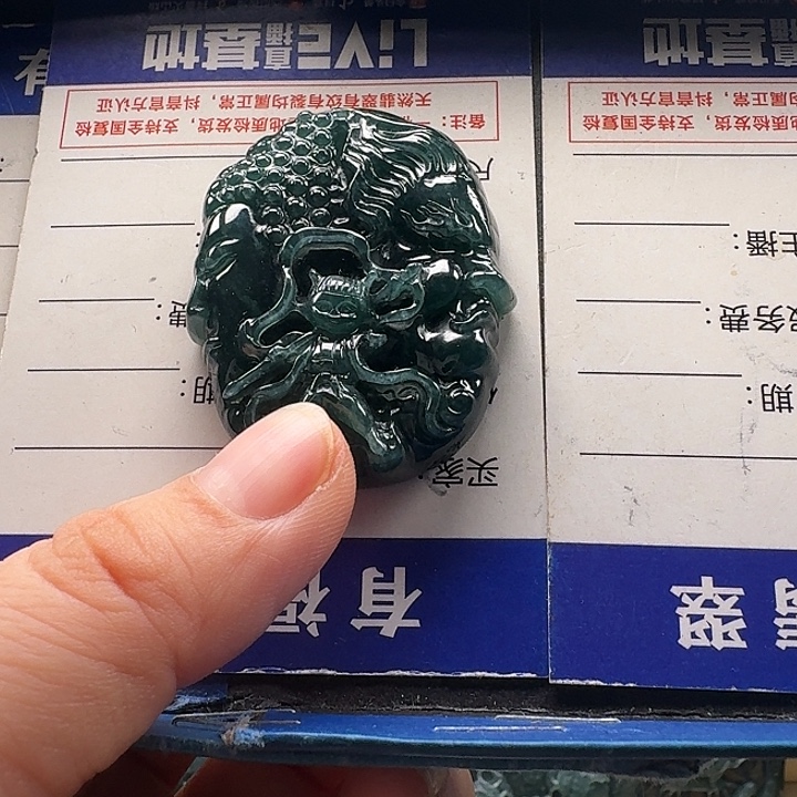 艾***岩翡翠未镶嵌颈饰一念