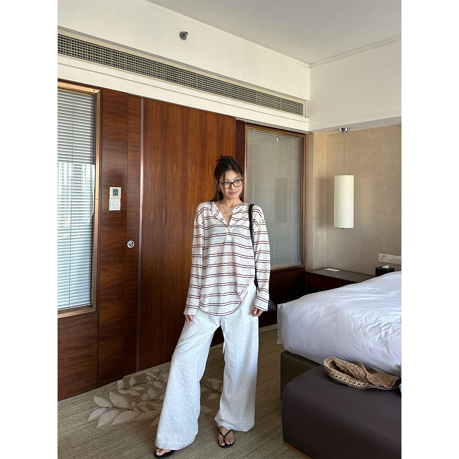 DYANGJUN【南法假日小白裤】夏季新品白色重工刺绣休闲裤