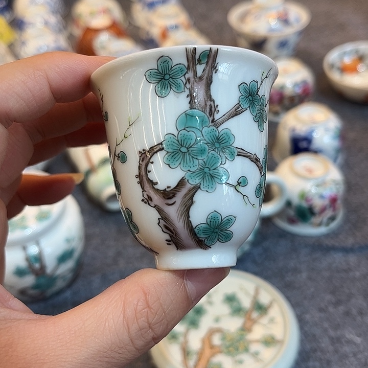手绘茶杯盖碗陶瓷