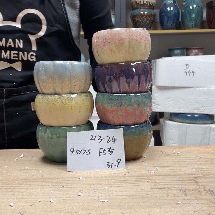 紫砂花盆多肉花盆微瑕24