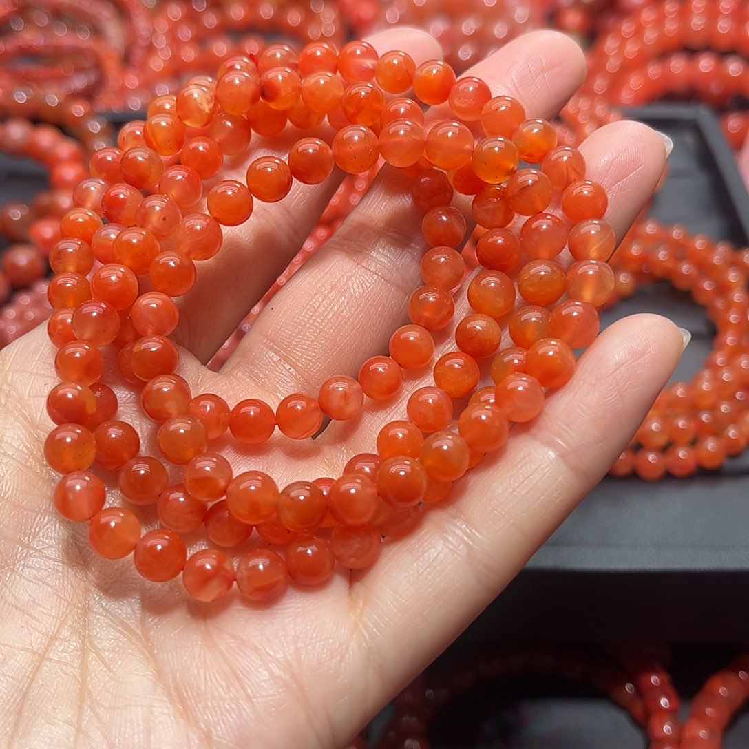 南红玛瑙手链未镶嵌