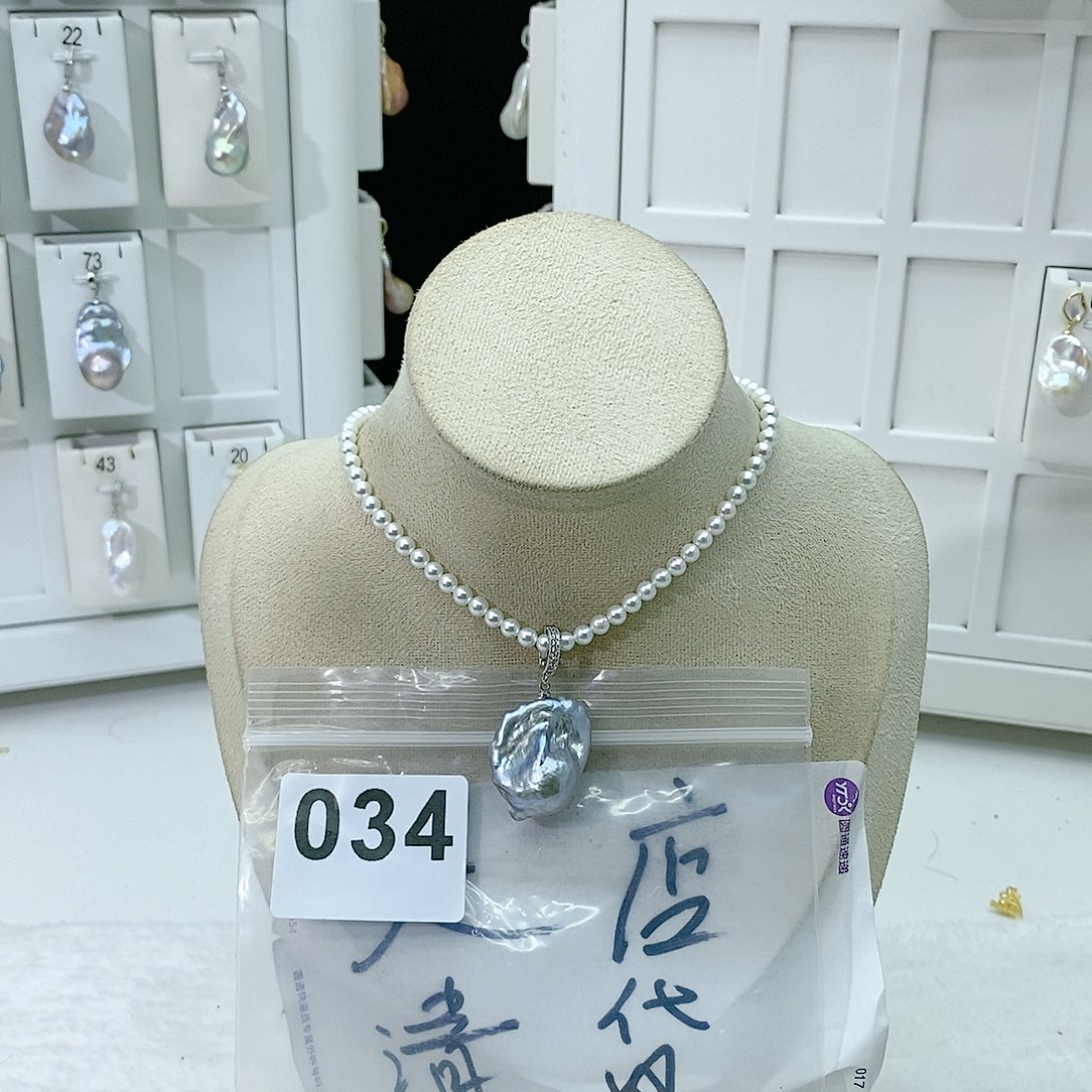 淡水珍珠颈饰合金