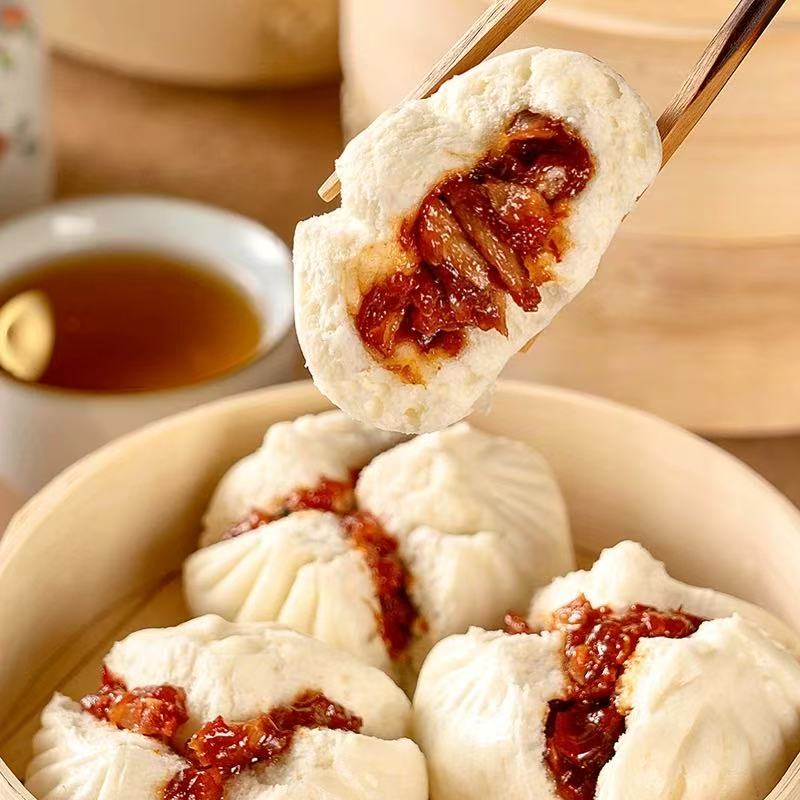 【到手4袋36只 顺丰次日达】广州酒楼正宗开口叉烧包450克美味0防腐剂饱腹早餐早点茶楼同款早茶包子