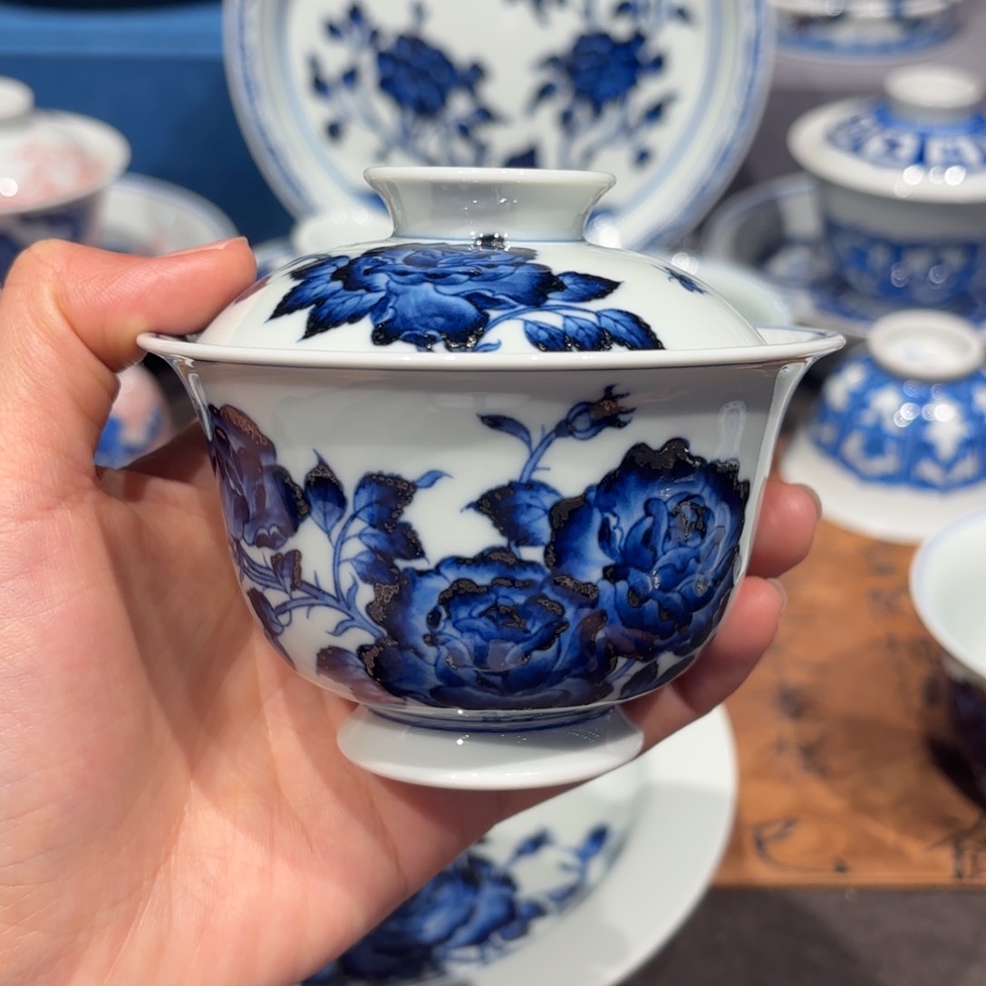 瓷片手工手绘陶瓷茶具