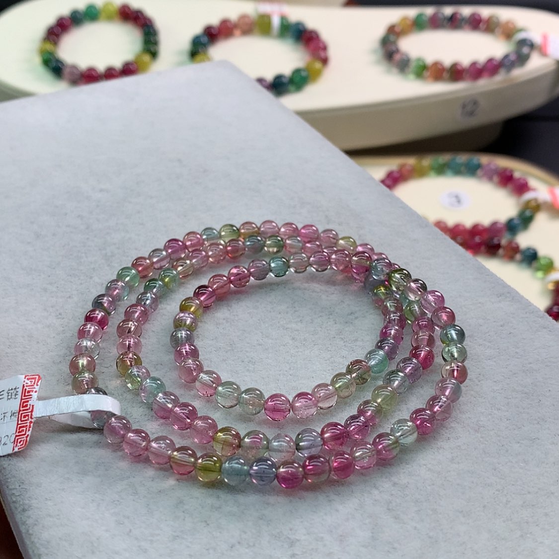 【闪购商品】碧玺手链未镶嵌碧玺西瓜多圈5